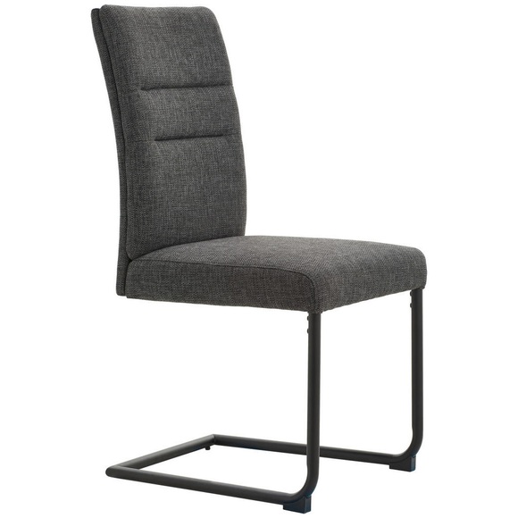 Novel Schwingstuhl in metall, textil schwarz, dunkelgrau , Rosy , 48x98x63 cm , pulverbeschichtet,Webstoff , 000069004301