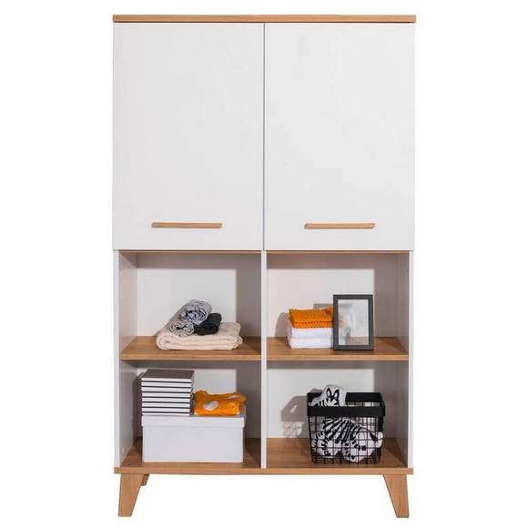 Paidi Regal 94,8/159/39,9 cm weiss, eichefarben , Oscar , Holzwerkstoff , Eiche,Eiche , massiv,massiv , 94.8x159x39.9 cm , melaminharzbeschichtet,Echtholz,Nachbildung,Echtholz , Typenauswahl, Beimöbel erhältlich, stehend , 000345007723