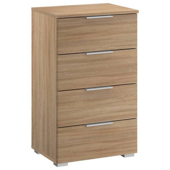 MID.YOU Nachtkästchen in sonoma eiche , Alabama , Holzwerkstoff , 4 Schubladen , 47x81x42 cm , bedruckt,Nachbildung , 00038004562N