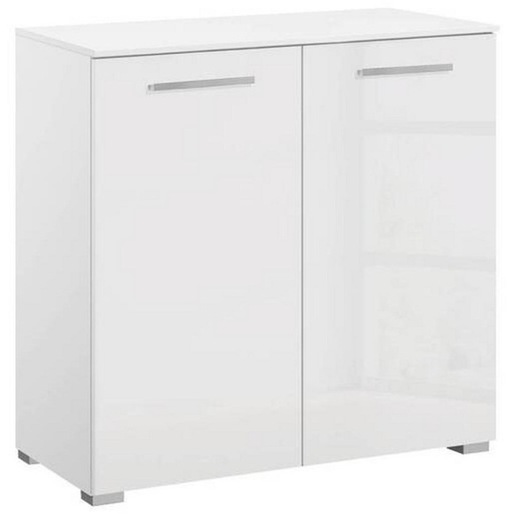 Novel Kommode 80/81/42 cm , Aldono , weiss, Weiß hochglanz , Holzwerkstoff , 80x81x42 cm , matt,matt, Hochglanz,Hochglanz,Nachbildung , Typenauswahl, Beimöbel erhältlich, stehend , 00038006922D