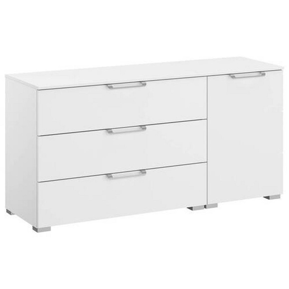 Novel Sideboard 120/61/42 cm , Aldono-Deluxe , weiss , Metall , 3 Schubladen , 120x61x42 cm , matt, bedruckt,Nachbildung , Typenauswahl, Beimöbel erhältlich, stehend, In verschiedenen Grössen erhältlich, in verschiedenen Holzdekoren erhältlich ,