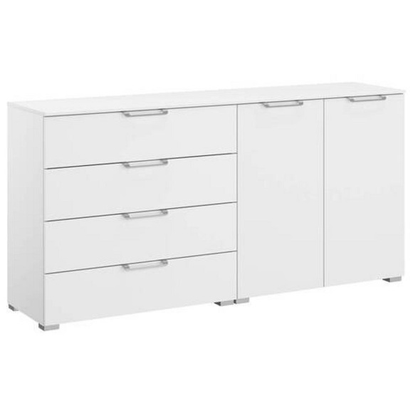Novel Sideboard 160/81/42 cm , Aldono-Deluxe , weiss , Metall , 160x81x42 cm , matt, bedruckt,Nachbildung , Typenauswahl, Beimöbel erhältlich, stehend, In verschiedenen Grössen erhältlich, in verschiedenen Holzdekoren erhältlich , 000380069272