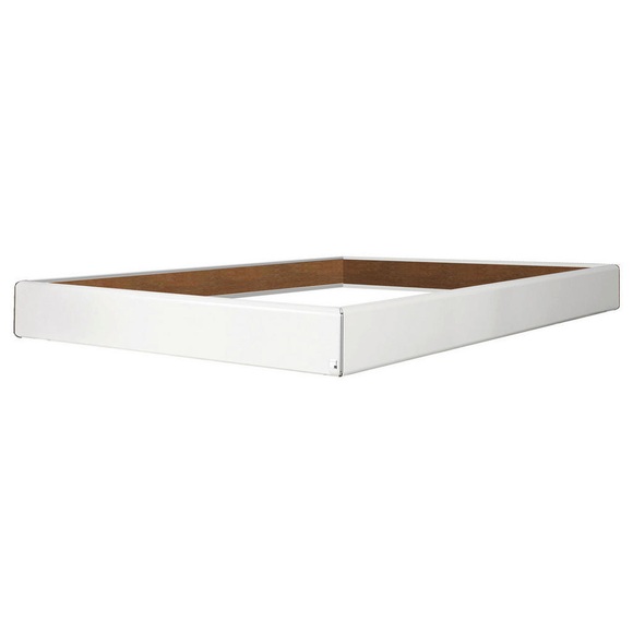 Carryhome Bettrahmen 100/200 cm in weiß hochglanz , Mavi-Extra , Holzwerkstoff , 100 cm , Hochglanz, lackiert,Nachbildung , 000380070716