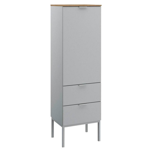 Stylife Kommode 40/138/42 cm , Lima , Grau, Eichefarben , Holzwerkstoff , 40x138x42 cm , Dekorfolie,matt,Nachbildung , Typenauswahl, Beimöbel erhältlich, stehend, in verschiedenen Holzdekoren erhältlich , 000380085232