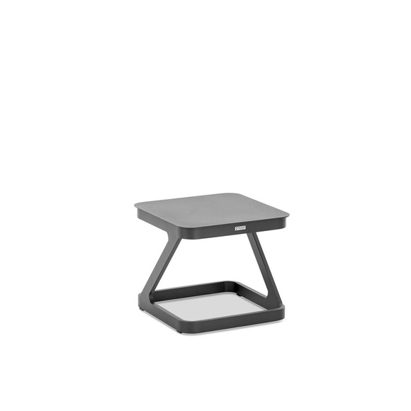 XXXLutz Gartenbeistelltisch 52/52/46 cm , Quattro 52X52 , Anthrazit , Metall , 52x46 cm , pulverbeschichtet , gastro- und objekttauglich, wetterbeständig , 001433005107