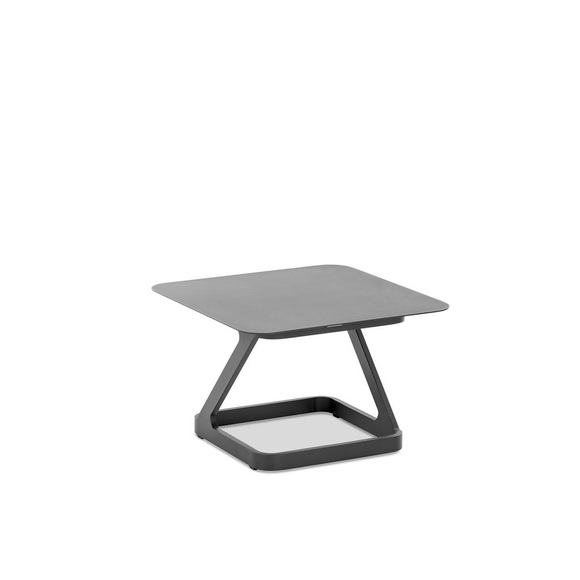 XXXLutz Gartenbeistelltisch 70/70/46 cm , Quattro 70X70 , Anthrazit , Metall , 70x46 cm , pulverbeschichtet , gastro- und objekttauglich, wetterbeständig , 001433005127