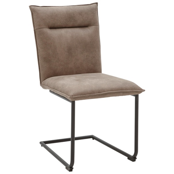 Valnatura Schwingstuhl in textil schwarz, hellbraun , Scala , 47x87x62 cm , Mikrofaser , 001475008205