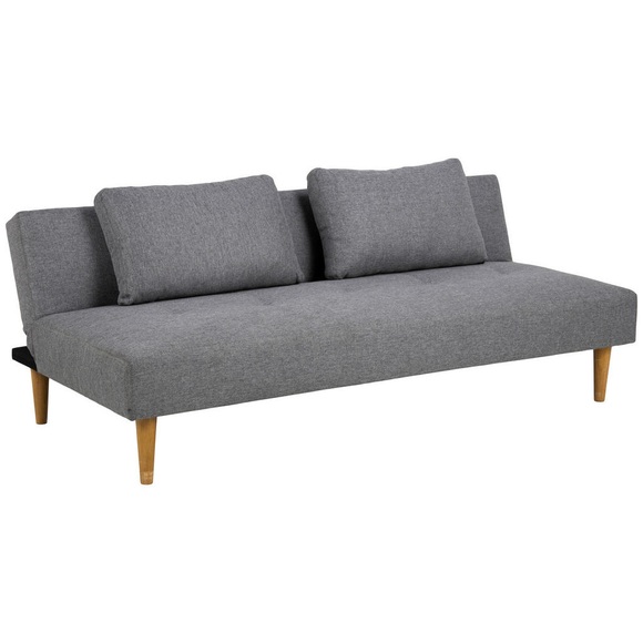 Bettsofa LUCCA Stoff grau 180x86x74cm