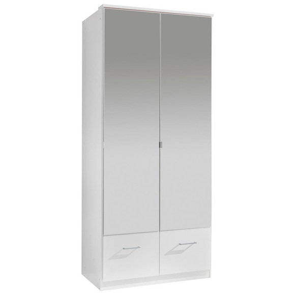 home24 Drehtuerenschrank Rajmi (mit Spiegel)