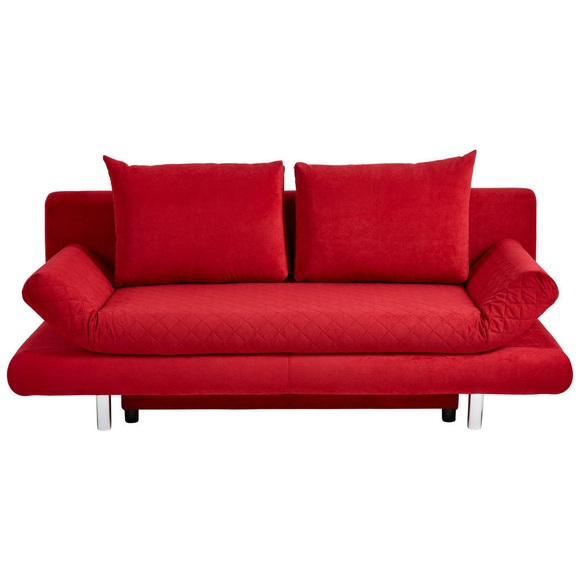 MID.YOU Schlafsofa in textil rot , Sorini , Uni , 194x73x91 cm , Mikrofaser , Stoffauswahl , 001877086901
