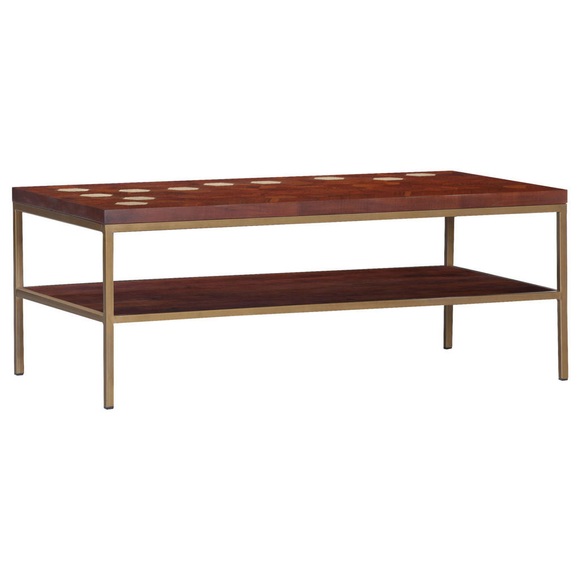 XXXLutz Couchtisch in holz, metall 120/60/45 cm , Hexagon , 60x45 cm , 001877110305