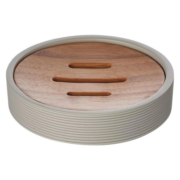 Sadena Seifenschale holz, kunststoff , Roller , Beige , Bambus , 11x2.5x11 cm , 001891010806