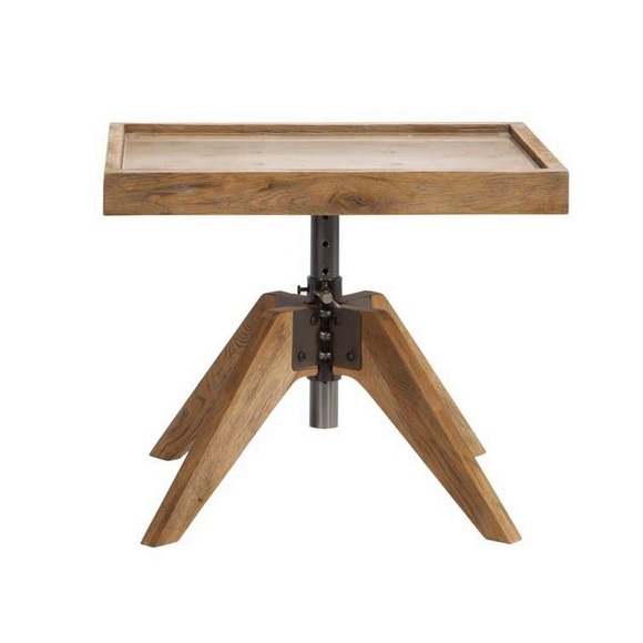 Hasena Nachttisch in massiv wildeiche eichefarben , Accessoires , Holz, Glas , 52x34-53x42 cm , geölt,Echtholz , höhenverstellbar , 001972008208