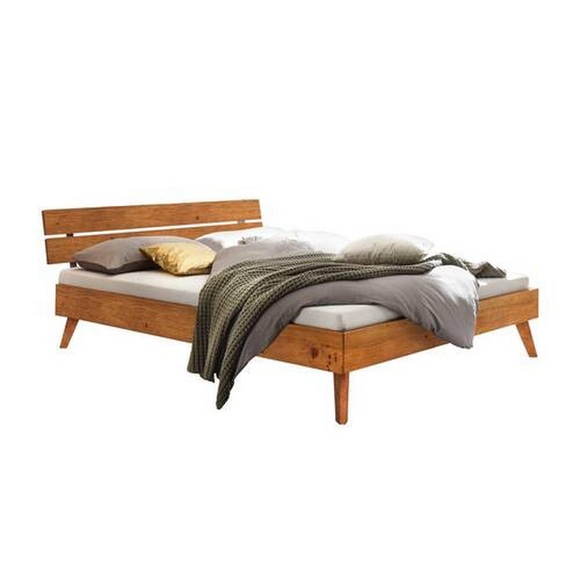 Hasena Bett 180/200 cm in eichefarben , Ortona , Holz , Wildeiche , massiv , 180 cm , geölt,Echtholz , in verschiedenen Holzarten erhältlich, In verschiedenen Grössen erhältlich,in verschiedenen Holzarten erhältlich, In verschiedenen Grössen er