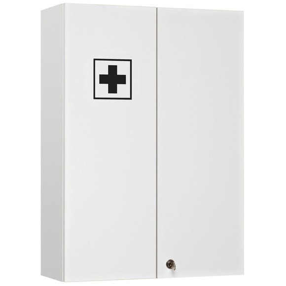 Xora Medizinschrank 50/70/20 cm , Medizinschrank , weiss , Glas , 4 Fächer , 50x70x20 cm , Dekorfolie,Nachbildung , 001977010002