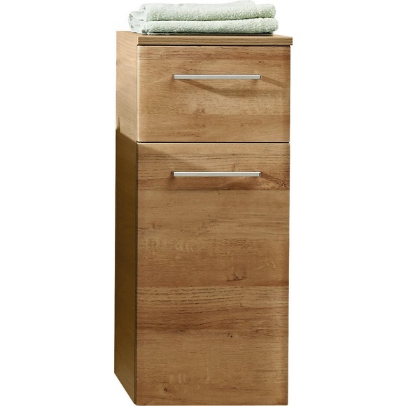Xora Unterschrank 30/72/33 cm , Paula , Eichefarben , Glas , 1 Fächer , 1 Schubladen , 30x72x33 cm , Dekorfolie,Dekorfolie , hängend,hängend,hängend , 001977016403