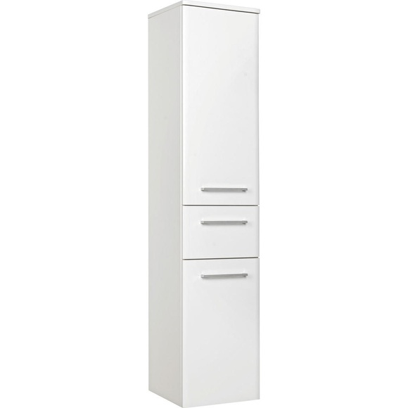 Xora Midischrank 30/141/33 cm , Carina 316 -Exklusiv- , weiss , Holzwerkstoff , 30x141x33 cm , Hochglanz, Glanz,Nachbildung , hängend , 001977024202