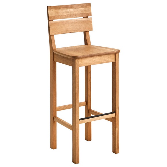 Cantus Barhocker in holz eichefarben , Arnold , Wildeiche , massiv , 40x104x43 cm , geölt,Echtholz , 001207001101