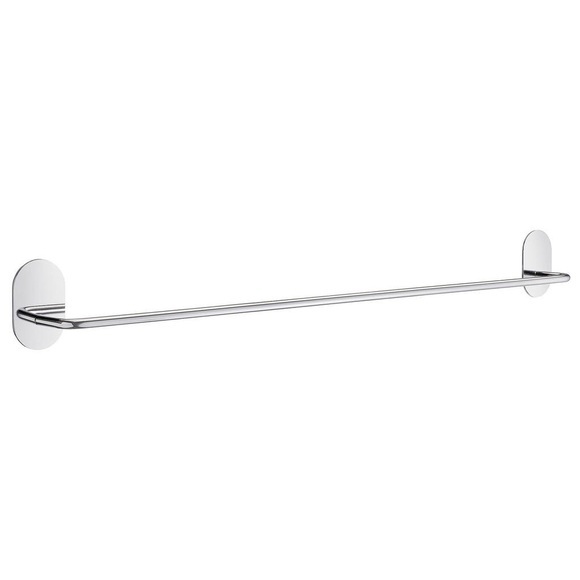 XXXLutz Handtuchstange 63/10/5 cm , Bk1026 , Chromfarben , Metall , 63x10x5 cm , verchromt , Montage ohne Bohren , 001311003306