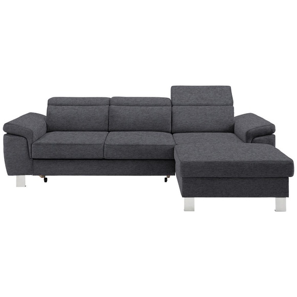 Xora Wohnlandschaft , Tim - Exklusiv/top- , Grau , Textil , Uni , lackiert , Liegefunktion, Hocker erhältlich, Rücken echt, in den Filialen seitenverkehrt erhältlich , 002991002301