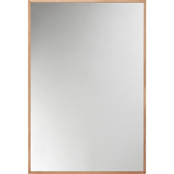 Valnatura Spiegel 60/90/2,2 cm , Avanti , Eichefarben , Holz, Glas , Eiche , massiv , 60x90x2.2 cm , gebürstet,Echtholz , 002054000102