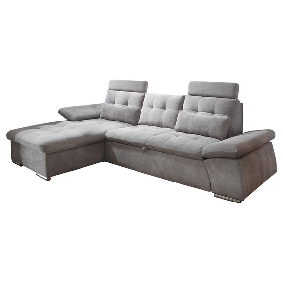 MID.YOU Wohnlandschaft in textil, holzwerkstoff schlammfarben , Nalo Longchair Rec.2f , Uni , 170 cm , Nachbildung , seitenverkehrt erhältlich, Rücken echt , 002220026402