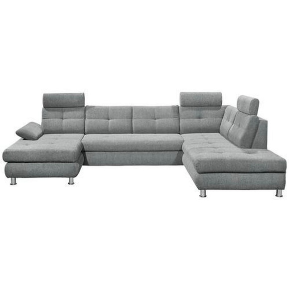 MID.YOU Wohnlandschaft in textil hellgrau , Alba , 233 cm , 002220029603