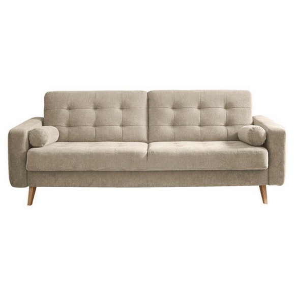 MID.YOU Schlafsofa in holzwerkstoff sandfarben , Fjord , 222x86x90 cm , Nachbildung , 002220030909