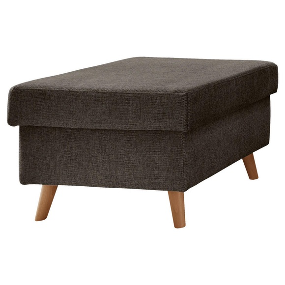 P & B Hocker in textil braun , Valentina , Buche , massiv , Struktur , 61x43x61 cm , lackiert,Struktur,Echtholz , 002310004957