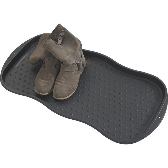 Homeware Schuhablage , Schuhfreund , Anthrazit , 38x75 cm , stabil, leicht zu reinigen, erhöhter Rand, profiliert , 003405000401