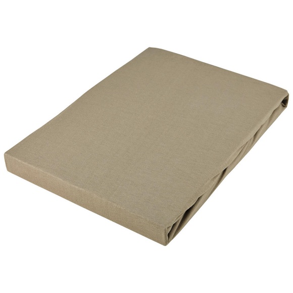 Novel Fixleintuch 140/200 cm , Barcelona , Taupe , Textil , 140x200 cm , Jersey , Rundumgummi, bügelfrei , 003444022116