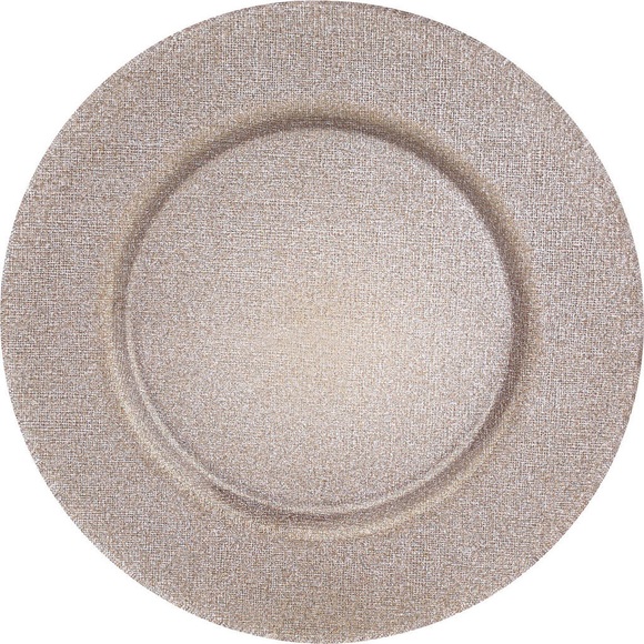 Novel Platzteller 32 cm , 323933c Ginger Glitter G006 , Grau , Glas , klar , 0031080019