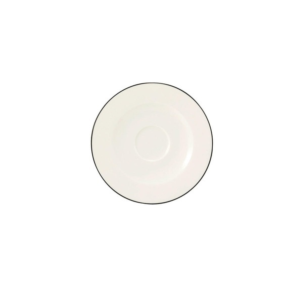 Seltmann Weiden Untertasse 16,5 cm , 25890 , Schwarz, weiss , Keramik , 003123021107