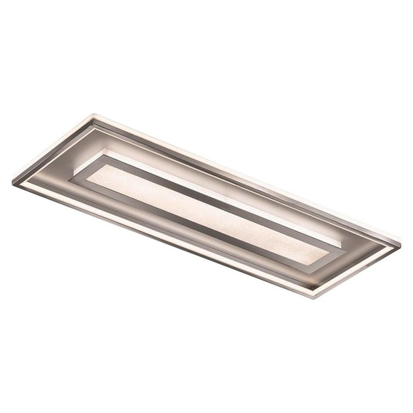 LED-Deckenleuchte Bug rechteckig 120x40 cm, chrom