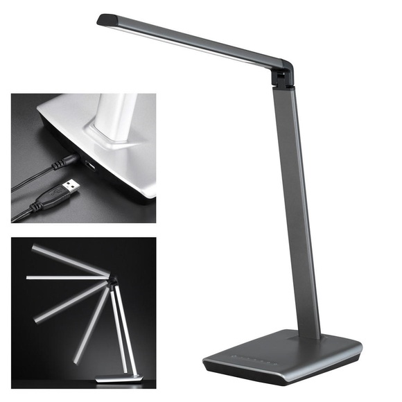 LED-Tischleuchte Bright, dimmbar, CCT, grau