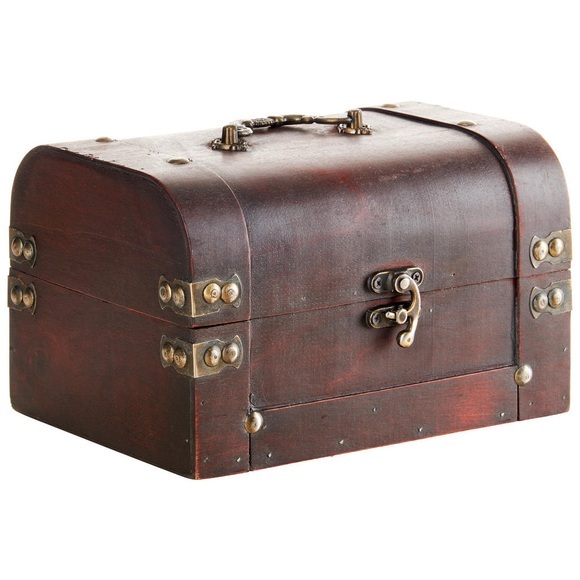 Ambia Home Dekobox 20/14/12,5 cm , Kb80-18120301 , Braun, Schwarz , Metall, Leder, Holzwerkstoff , Kombination Echtleder/Lederlook , Sperrholz , 14x12.5x20 cm , lackiert,lackiert,naturbelassen,Echtholz , Deckel, Tragegriff, Deckel aufklappbar , 00316