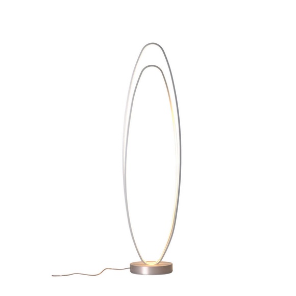 Bopp Flair - ellipsenförmige LED-Stehleuchte, alu
