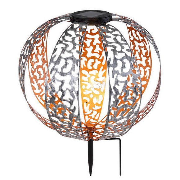 Solarleuchte Metall silberfarben 1xLED