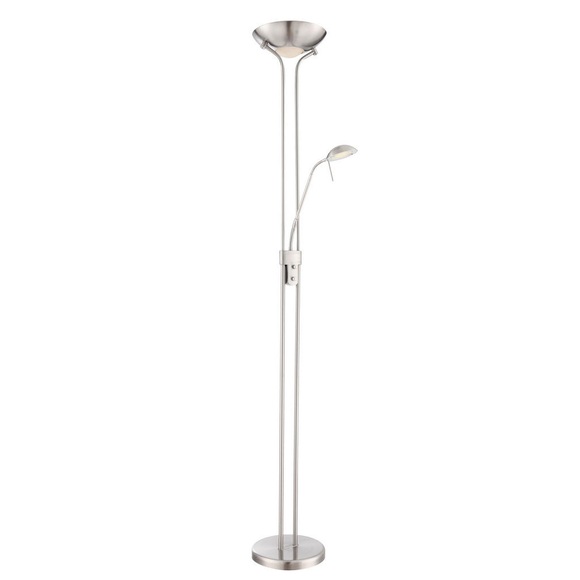 GLOBO Deckenfluter LEONAS DFL nickel matt, 1xLED, GLOBO 59020