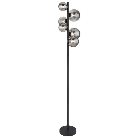 Stehleuchte Riha Metall schwarz matt 6xG9 LED