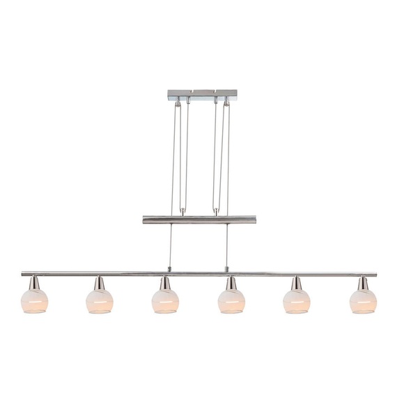 Hängeleuchte Olli Metall Nickel matt 6xE14 LED