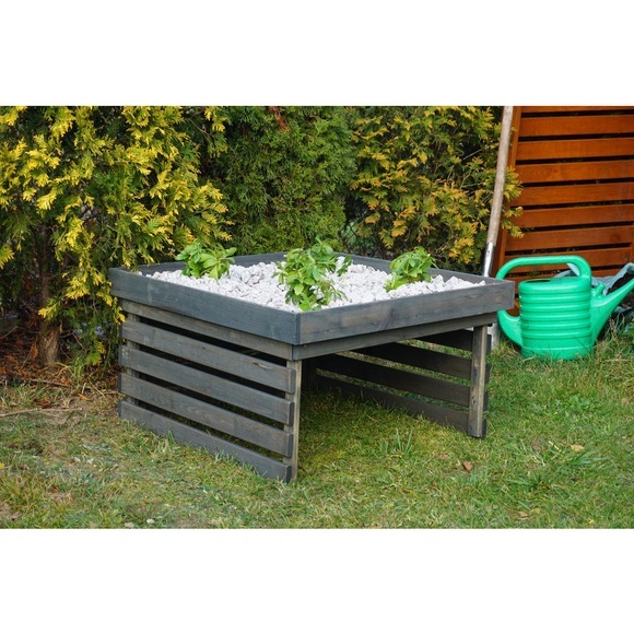 Atrigo Rasenmäher-roboter-garage 84/46/78 cm , 74-216 , Grau , Holz , 84x46x78 cm , gebeizt , 004604018301