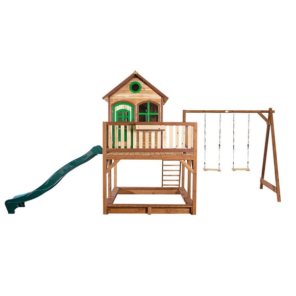 XXXLutz Spielhaus liam , AXI Liam , Braun , Holz , Zeder , 588x305x270 cm , gebeizt,Echtholz , 0040050007