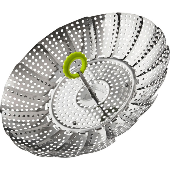 Fackelmann Dampfeinsatz , 42489 , Edelstahlfarben , Metall , 24x13 cm , glatt , Henkel, gelocht , 0041240211