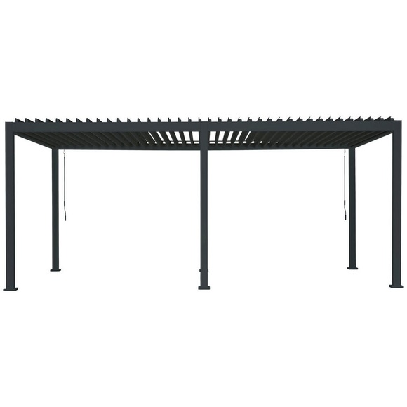 MID.YOU Pavillon , Mirador 600X300Cm , Metall , 600x250x300 cm , pulverbeschichtet,pulverbeschichtet , wetterfest, UV-beständig, regenabweisend, rostfrei , 005536000905