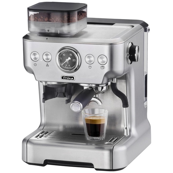 Trisa Electronics Espressomaschine , Barista Plus Silber , Silberfarben , Metall , 2700 ml , 28x32.5 cm , 005105052702