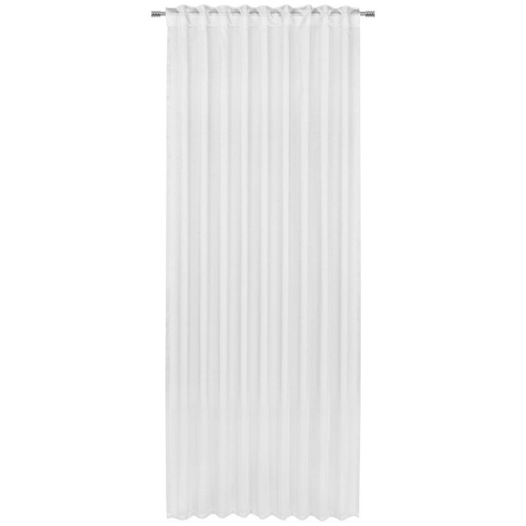 Esposa Fertigvorhang transparent , Allure , weiss , Textil , Uni , 140x245 cm , für Stange und Schiene geeignet, mit Kombiband , 006595011901