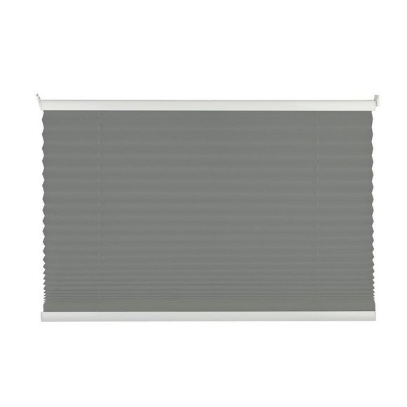Homeware Plissee 60/130 cm , 65562-005 , Hellgrau , Textil , Uni , 60x130 cm , Länge universell einstellbar , 006935002711