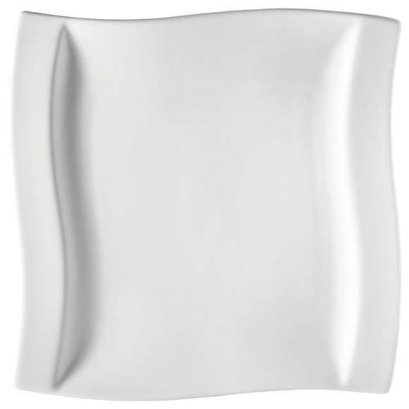 Novel Speiseteller 26/26,5 cm , Swing , weiss , Keramik , Wellen , 26x26.5 cm , glänzend , 0075790009