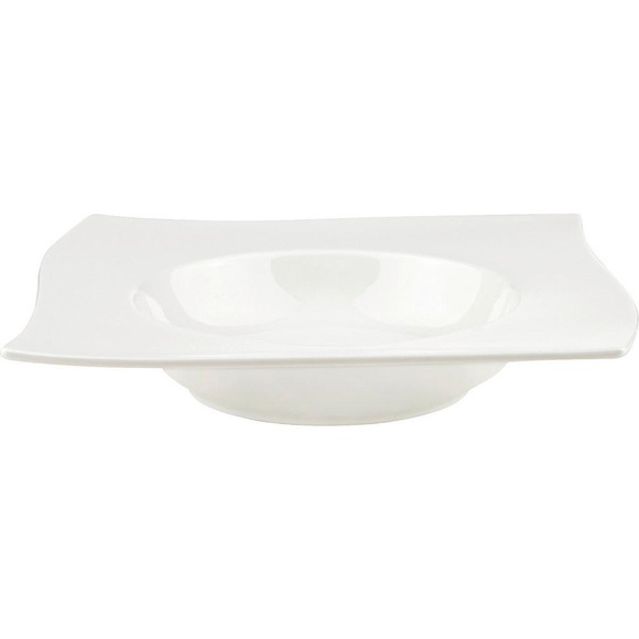 Novel Pastateller 24,3/24,3 cm , Swing , weiss , Keramik , 24.3x24.3 cm , glänzend , 0075790002